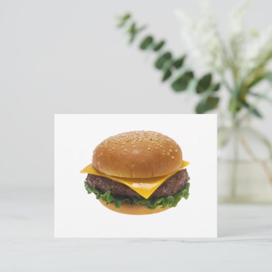 Cheeseburger Postkarte (Stehend Vorderseite)
