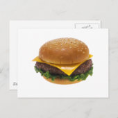 Cheeseburger Postkarte (Vorne/Hinten)