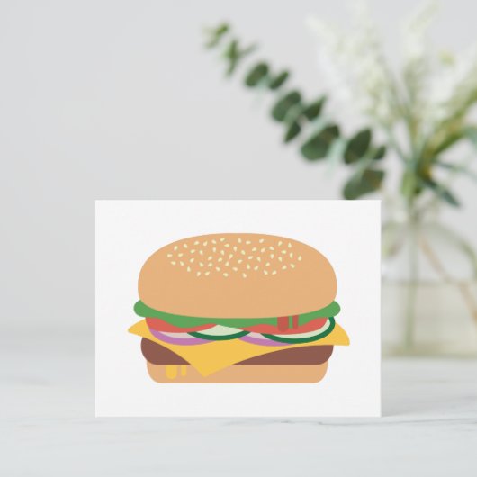 Cheeseburger Postkarte (Stehend Vorderseite)