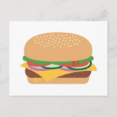 Cheeseburger Postkarte (Vorderseite)