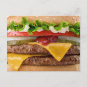 Cheeseburger Postkarte (Vorderseite)