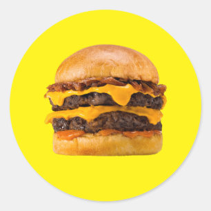 Cheeseburger Runder Aufkleber