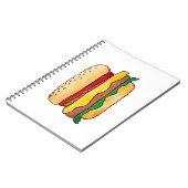 Cheeseburger-Spiralblock und Rezeptbuch Notizblock (Linke Seite)