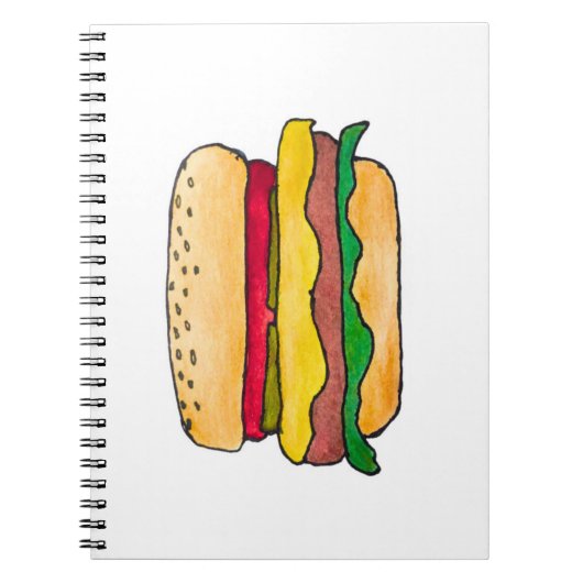 Cheeseburger-Spiralblock und Rezeptbuch Notizblock (Vorderseite)