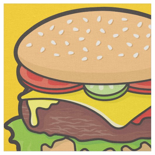 Cheeseburger Stoff (Nahaufnahme)