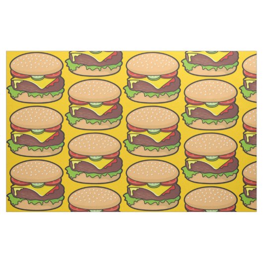 Cheeseburger Stoff (Fat Quarter (45,7 x 55,9 cm))