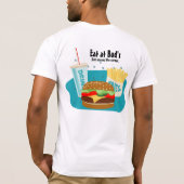 Cheeseburger T - Shirt mit Fries & Drinks (Rückseite)