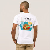 Cheeseburger T - Shirt mit Fries & Drinks (Schwarz voll)