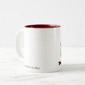 Cheeseburger-Tasse Zweifarbige Tasse (Vorderseite Links)