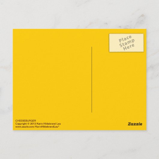 Cheeseburger Text Design Postkarte (Rückseite)