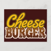 Cheeseburger Text Design Postkarte (Vorderseite)