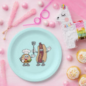 Cheeseburger-und Hotdog-Party-Teller Koch-Heraus Pappteller (Party)