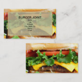 Cheeseburger-Visitenkarten Visitenkarte (Vorne/Hinten)