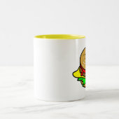Cheeseburger Zweifarbige Tasse (Mittel)