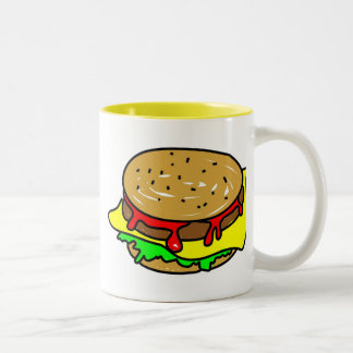 Cheeseburger Zweifarbige Tasse
