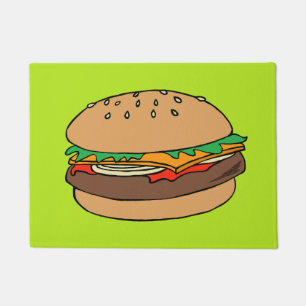Cheeseburgergewohnheitsfußmatte Fußmatte