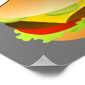 Cheeseburgers Hamburger Weihnachtsmannmütze Matchi Poster (Ecke)