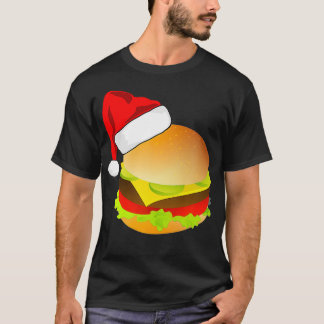 Cheeseburgers Hamburger Weihnachtsmannmütze Matchi T-Shirt