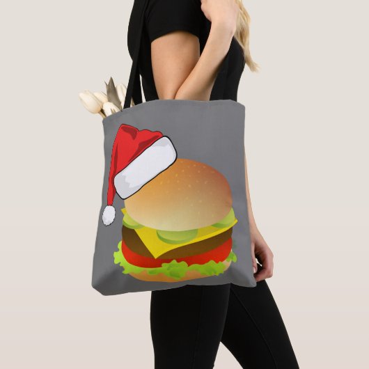 Cheeseburgers Hamburger Weihnachtsmannmütze Matchi Tasche (Von Nahem)