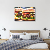 Cheeseburgers Leinwanddruck (Insitu (Schlafzimmer))