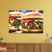 Cheeseburgers Leinwanddruck (Insitu (Wohnzimmer))