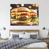 Cheeseburgers Leinwanddruck (Insitu (Schlafzimmer))