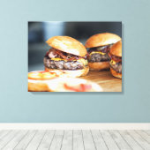 Cheeseburgers Leinwanddruck (Insitu (Holzboden))