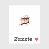 Cheesecake Dessert Aufkleber (Blatt)