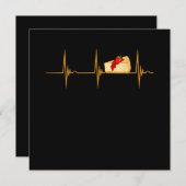 Cheesecake Dessert Käse Heartbeat Ekg Puls Einladung (Vorne/Hinten)