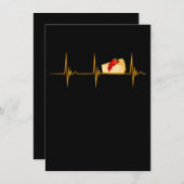Cheesecake Dessert Käse Heartbeat Ekg Puls Einladung (Vorne/Hinten)