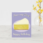 Cheesecake Funny Birthday Card Karte (Gelbe Blume)