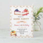 Cheesecake-Party-Einladung Einladung (Stehend Vorderseite)