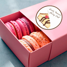 Cheesecake Pastry Runder Aufkleber