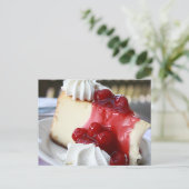Cheesecake Postkarte (Stehend Vorderseite)