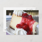 Cheesecake Postkarte (Vorne/Hinten)