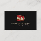 Cheesecake Strawberry Pastry Dessert Visitenkarte (Vorderseite)