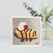 Cheesecake with Raspberries Karte (Stehend Vorderseite)