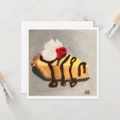 Cheesecake with Raspberries Karte (Vorderseite/Rückseite Beispiel)