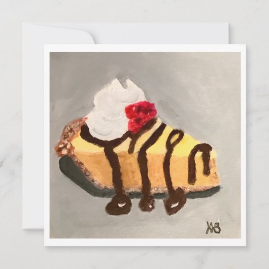 Cheesecake with Raspberries Karte (Vorderseite)