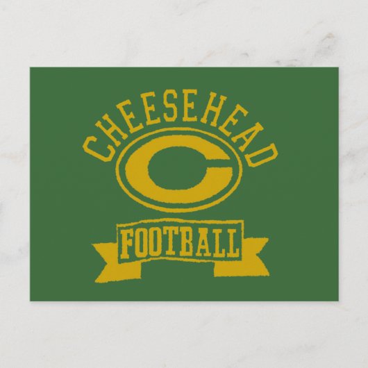 Cheesehead C Football 1 Postkarte (Vorderseite)