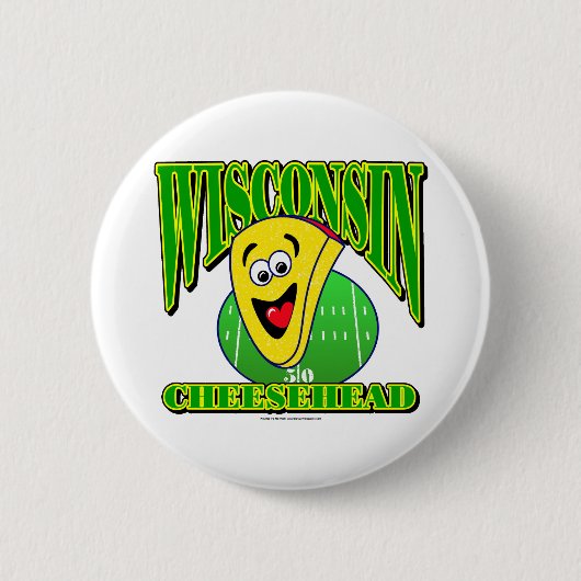 CheeseHead Cartoon 2 Button (Vorderseite)
