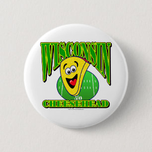 CheeseHead Cartoon 2 Button