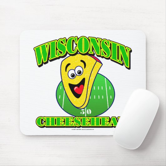 CheeseHead Cartoon Mousepad (Mit Mouse)