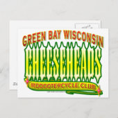 Cheeseheads Mooootercycle Verein Postkarte (Vorne/Hinten)