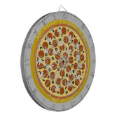 Cheesiesster Vater Pepperoni Pizza mit Toppings Dartscheibe (Vorderseite Links)