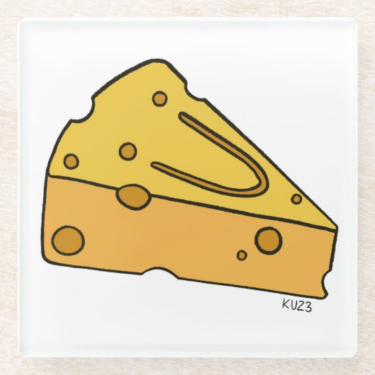 Cheesin’ Cutie Käse Glasuntersetzer (Vorderseite)