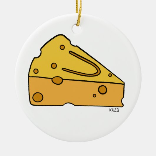 Cheesin' Cutie Käse Keramik Ornament (Vorne)