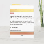 Cheesy Birthday Card! Karte (Rückseite)