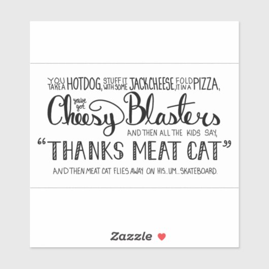 CHEESY BLASTERS AUFKLEBER (Blatt)