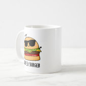 Cheesy Burger Funny Food Puns Kaffeetasse (Vorderseite Links)